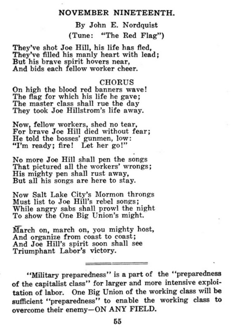 Joe Hill Memorial Edition, November Nineteeth, LRSB, March 1916.png